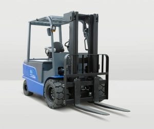 BYD ECB50C Counterbalance Iron Phosphate Forklift for Sale in UK, in areas like Leicester, Northampton, Nottingham, Birmingham, Derby, Warwick, West Midlands and East Midlands