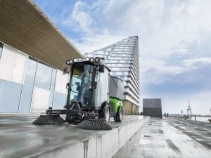 Egholm Industrial Sweeper in action