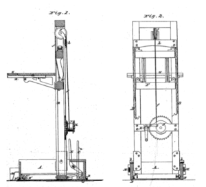 Elevator patents later improved forklifts through history