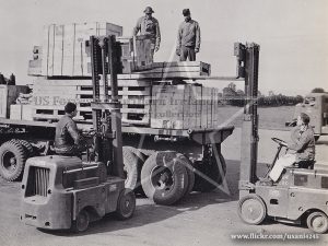 Forklift trucks during the war