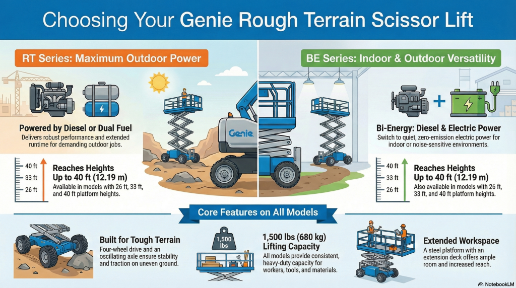A Comprehensive Guide to Genie Rough Terrain Scissor Lifts
