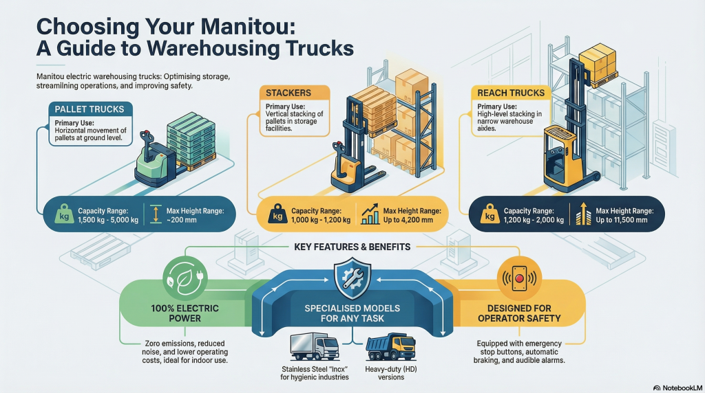 Explore the Range of Warehousing Trucks offered by Manitou