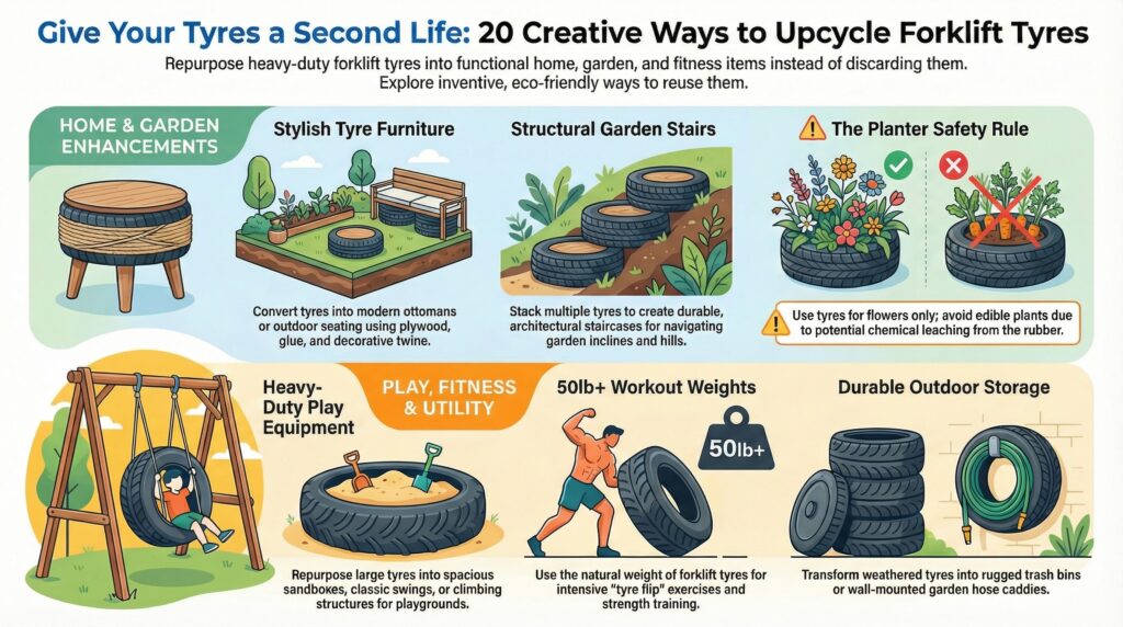20 Creative Ways to Upcycle Forklift Tyres