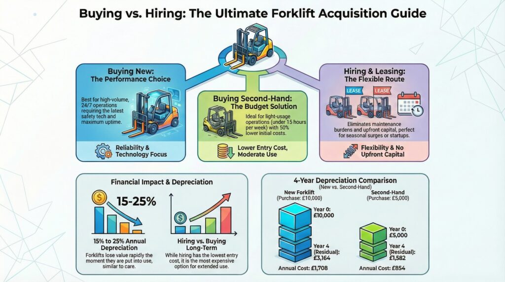 Buying or Hiring a Forklift Truck? ( Benefits & Downsides)