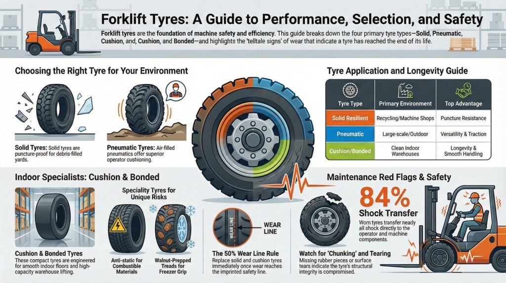 Forklift Tyres - A Guide to Performance, Selection, and Safety