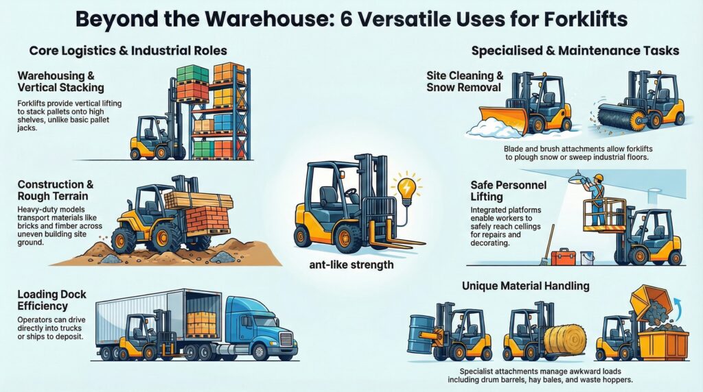 Top 6 Key Uses of Forklift Trucks